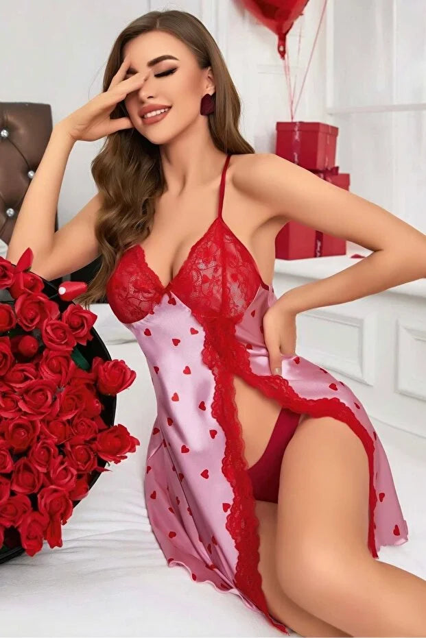 LACE TOP BOTTOM NIGHTWEAR SET LINGERIE SEXY WEAR FANTASY NIGHTWEAR